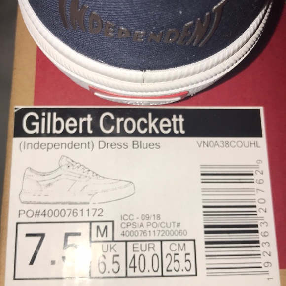 >Ⓜ️GILBERT CROCKETT CANVAS DRESS BLUES BROWN WHITE WORLD’S #1 SKATE BRAND 🆕VANS - Picture 6 of 14